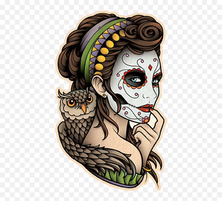 Download Tattoo Flash La Calavera Catrina Dead Of Clipart - Day Of The Dead Tattoos Png,Calavera Png