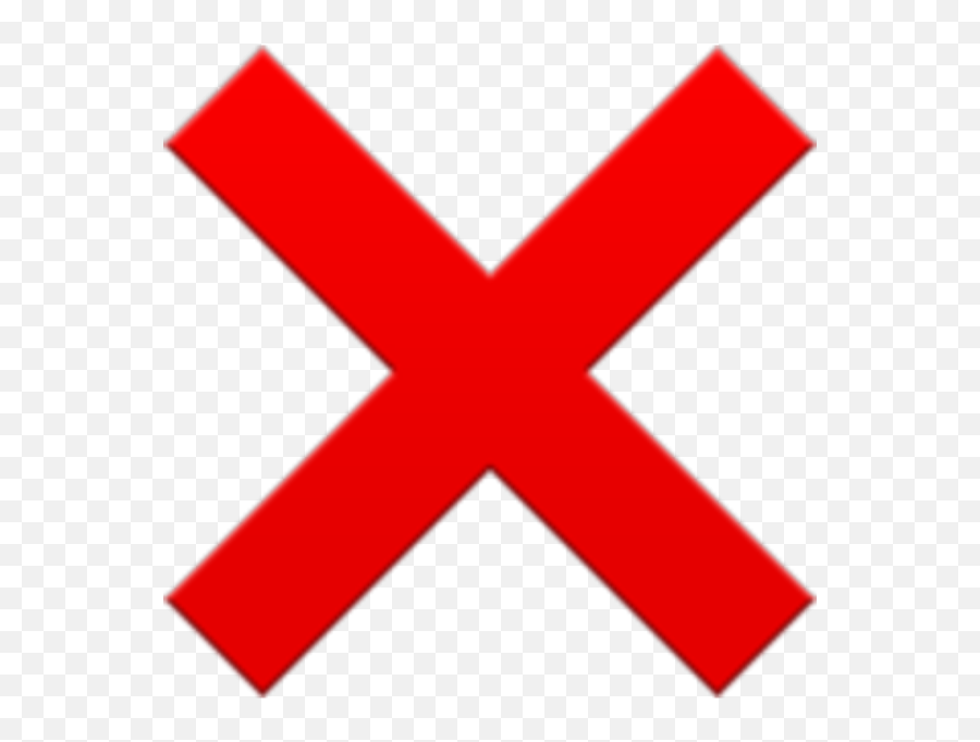 X Red No Emoji Sticker By Littleboringgirl Png