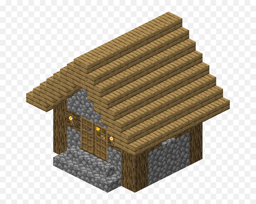 Plains Small House 7 - Blueprint Village Minecraft House Png,Small House Png
