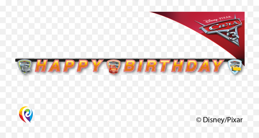 Cars 3 Happy Birthday Banner - Birthday Disney Cars Png,Happy Birthday Banner Png