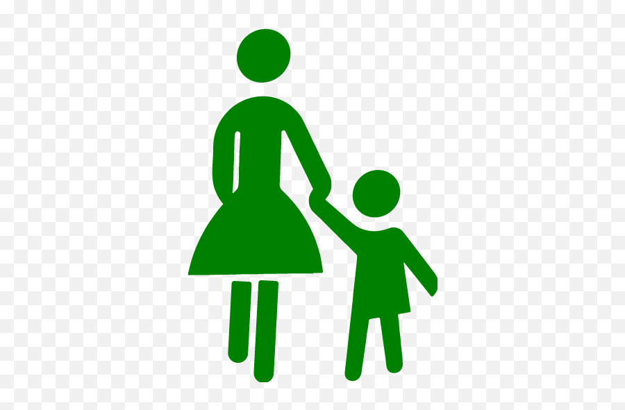 Green Mother And Child Icon - Free Green Mother And Child Icons Clipart Mother And Child Png,Child Icon Png