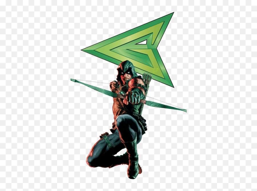Download Hd Green Arrow W Logo - Dc Comics Green Arrow Green Arrow Brightest Day Png,Green Arrow Logo