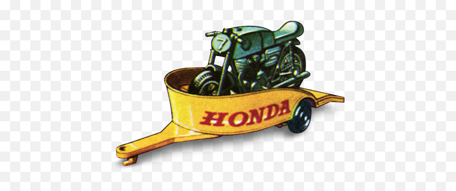 Honda Motorcycle With Trailer Icon - 1960s Matchbox Cars Motorcycle Png,Trailer Png