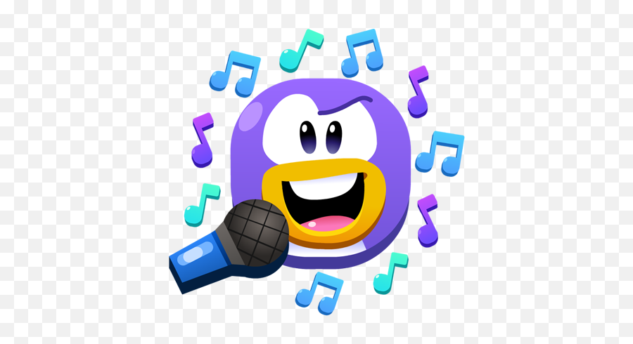 Download Hd Singer Decal Sneak Peek - Emojis Club Penguin Royal Emoji Club Penguin Island Png,Png Emojis
