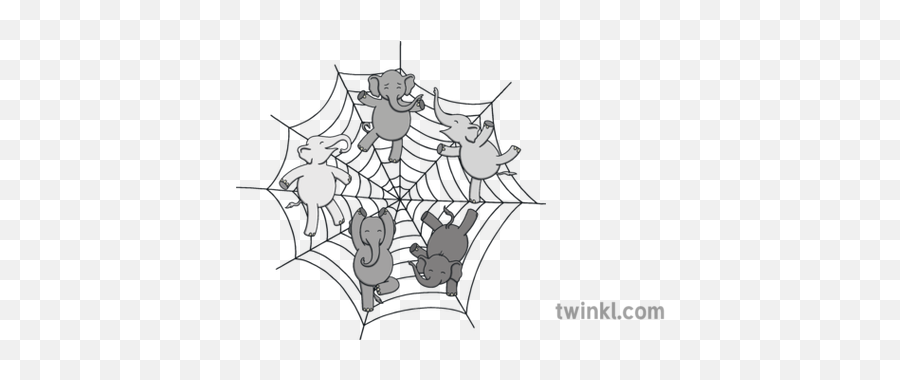 Elephants Balancing - Elephant In A Spider Web Png,Spider Web Transparent