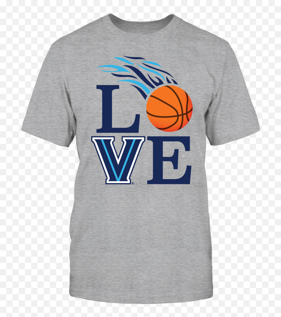 Love Villanova Wildcat Basketball Wear This Stylish Shirt - Love With A Heart As The O Png,Flaming Basketball Png