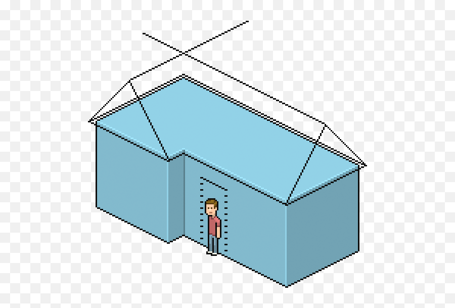 Create An Isometric Pixel Art House In - Isometric Pixel Art House Png,Photoshop Icon Window+cube