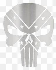 Punisher Rebel Flag Decal - Punisher Skull Rebel Flag Png,Rebel Flag Png