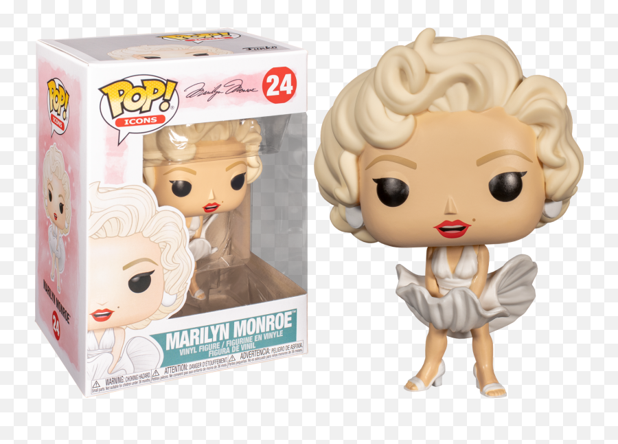 Funko Pop Icons Toy New Marilyn Monroe White Dress Classic - Funko Pop Marilyn Monroe Png,Marilyn Monroe Icon