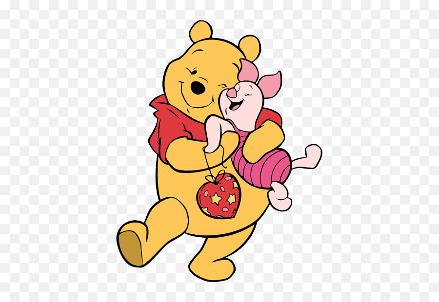 Winnie The Pooh And Piglet Clipart - Cute Cartoon Pooh Bear Png,Piglet Png