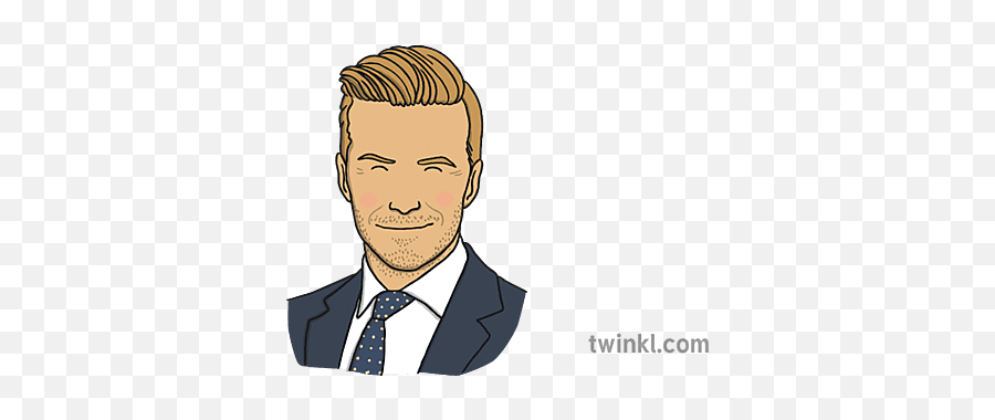 David Beckham Illustration - Twinkl Suit Separate Png,David Beckham Icon