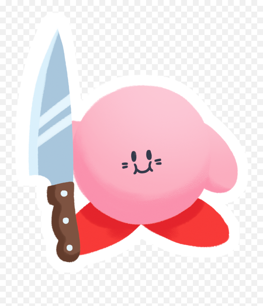 Kirby Knife Transparent Clipart - Kirby With A Knife Png,Knife Transparent