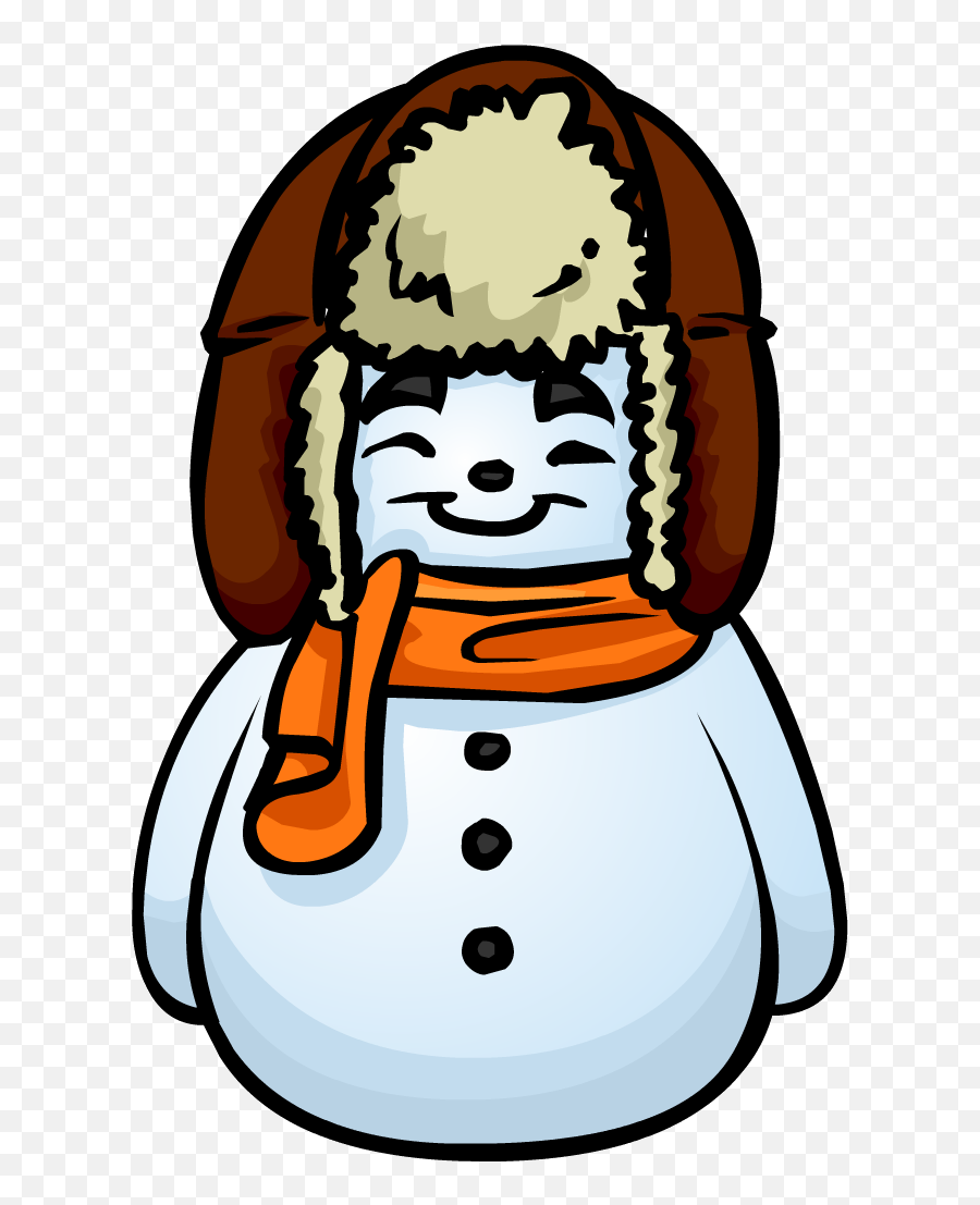 Orange Scarf Snowman Club Penguin Wiki Fandom - Club Penguin Snowman Png,Snowman Icon Png