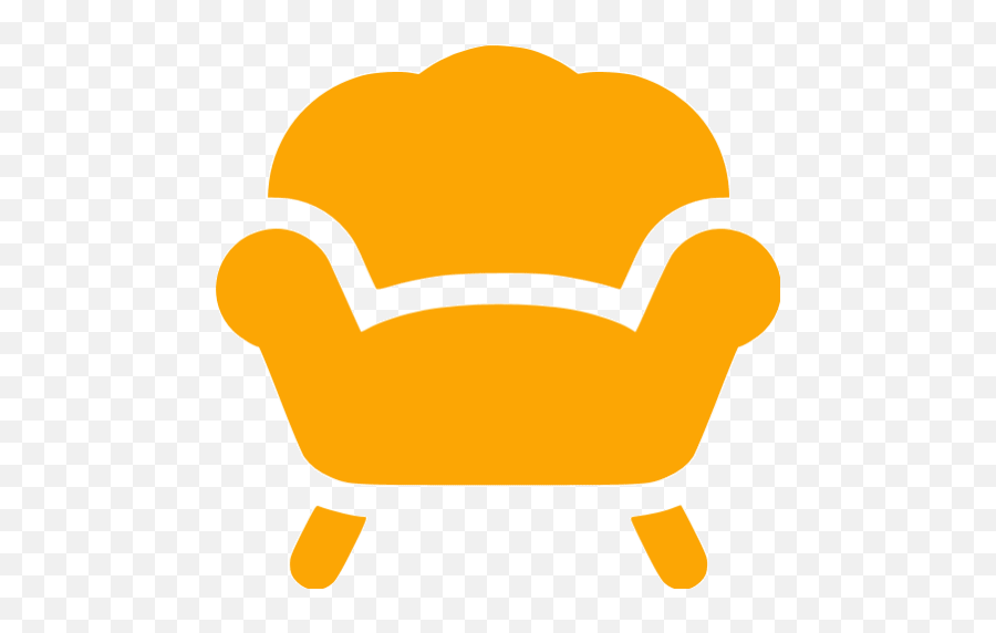 Orange Armchair Icon - Free Orange Furniture Icons Furniture Icon Png,Living Room Icon