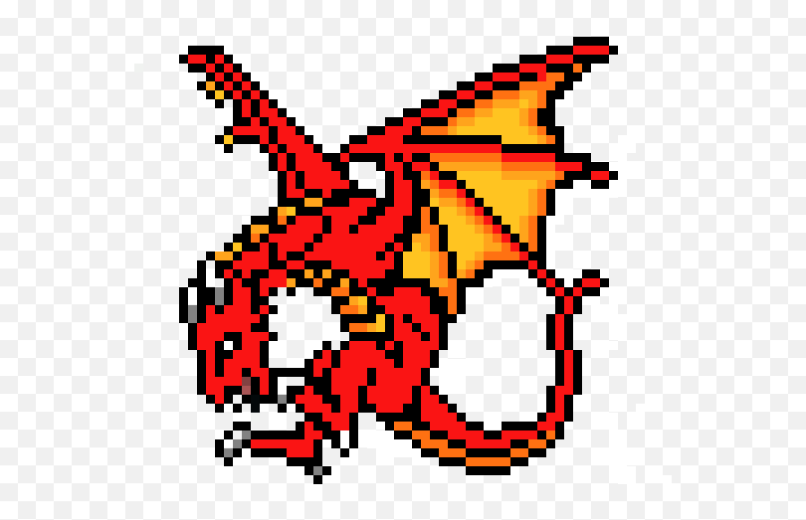 No Copyright Pixel Art Transparent Png - Minecraft Pixel Art Dragon,Red Dragon Png
