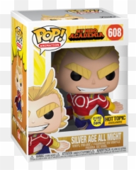 Animation My Hero Academia All Might Silver Age Glow In The - My Hero Academia Figurines Pop Png,All Might Png
