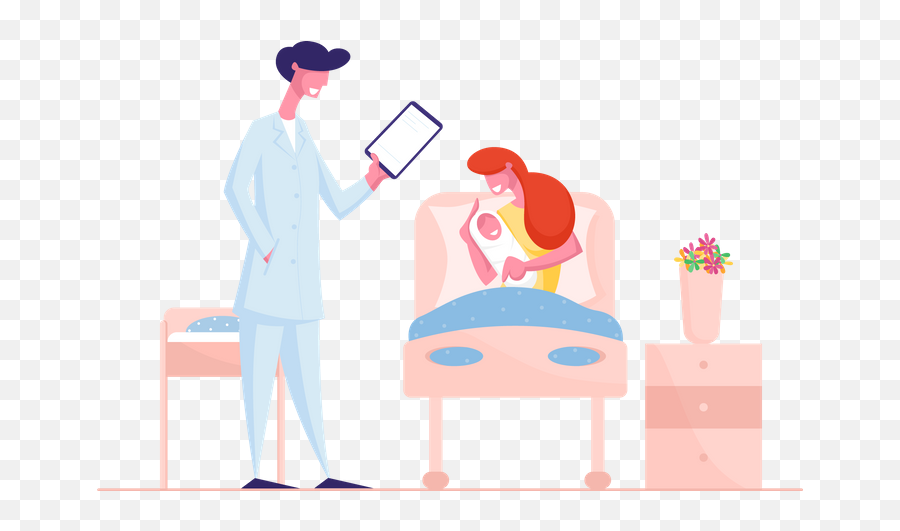 Happy Female Illustrations Images U0026 Vectors - Royalty Free Girl In Hospital Ward Alone Cartoon Png,Happy Woman Icon