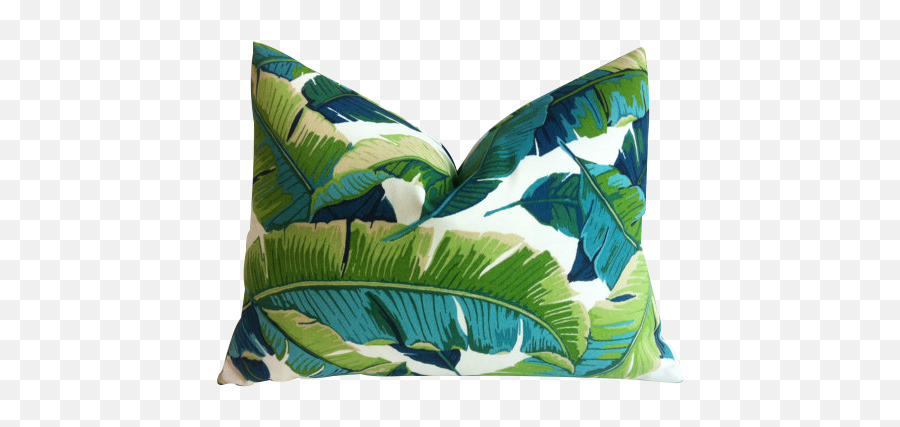One Miami Style Tropical Palm Leaves Pillow Cover - Palm Leaf Pillow Png,Tropical Leaf Png