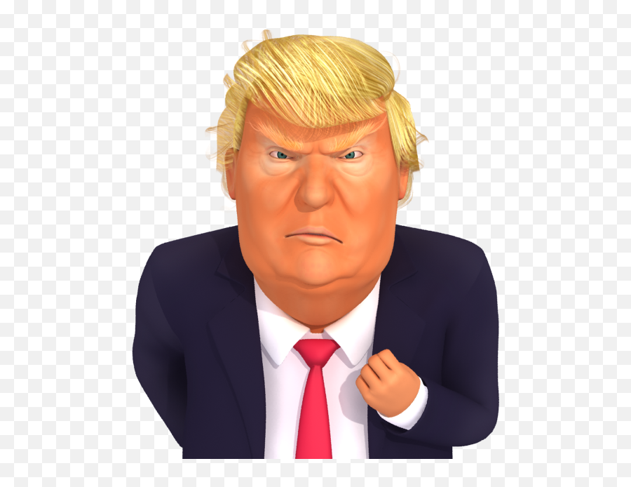 Trumpstickers Angry Trump 3d Caricature Stickers U2013 Dedipic - Trump Thumbs Up Png,Mad Emoji Png