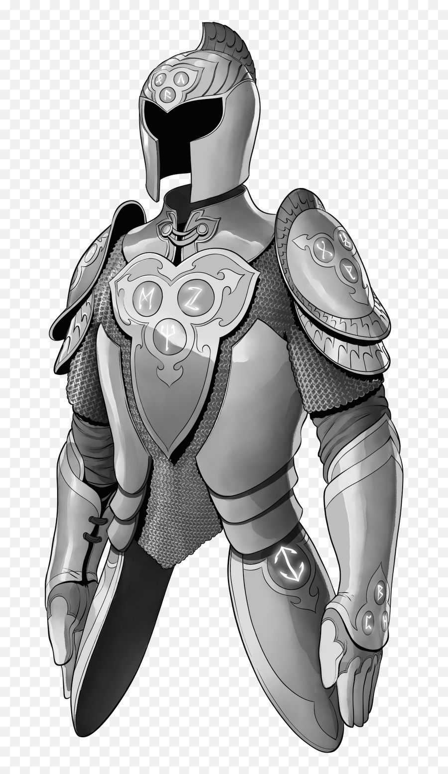 Download Hd Drawing Armor Pathfinder - Du0026d Magic Plate Armor Plate Mail Png,Pathfinder Png