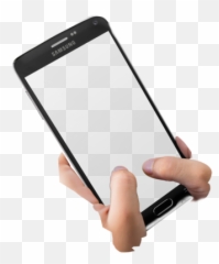 Girl Hand Holding Samsung Phone Png - Smartphone