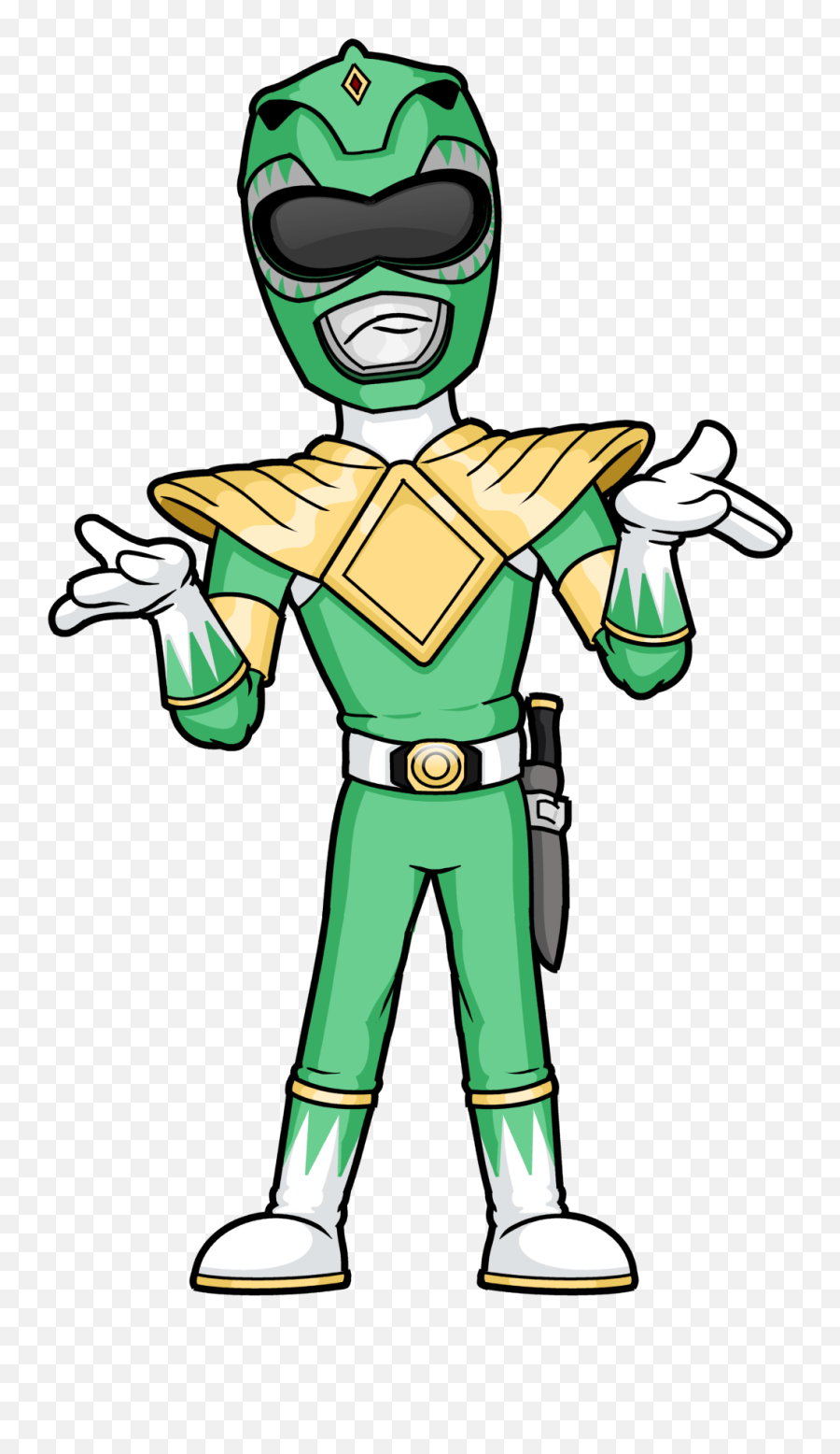 Download Hd The Green Power Ranger - Power Ranger Dibujo Dibujo Animado Power Ranger Png,Power Ranger Png