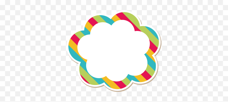 Download Hd Personalised Colourful Cloud Sticker - Forma De Nube Redonda Png Animada,Nube Png