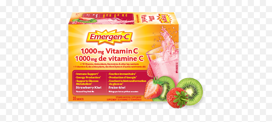 Emergen - C Strawberry Kiwi Emergenc Canada Emergen C Sachet Strawberry Kiwi Png,Kiwi Transparent