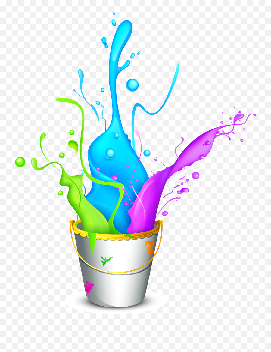 Holi Background Png - Paint Wallpaper Bucket Colorful Holi Happy Holi Wishes In Hindi,Bucket Transparent Background