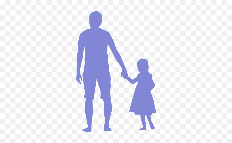Father And Daughter Walking Silhouette - Transparent Png Happy Birthday Daddy From Your Little Girl,People Walking Silhouette Png