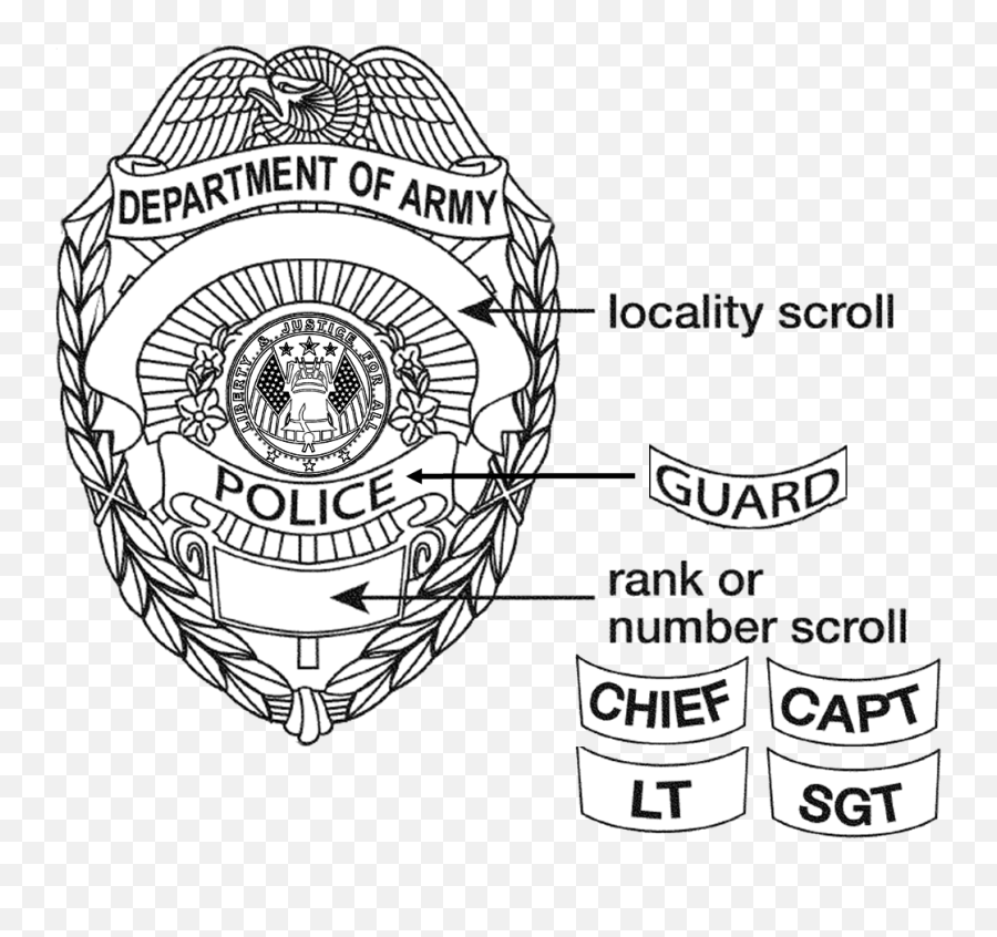 Download Hd Us Department Of The Army Police - Guard Badge Department Of The Army Police Badge Png,Us Army Logo Transparent