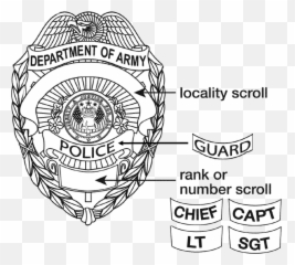Download Hd Us Department Of The Army Police - guard Badge png