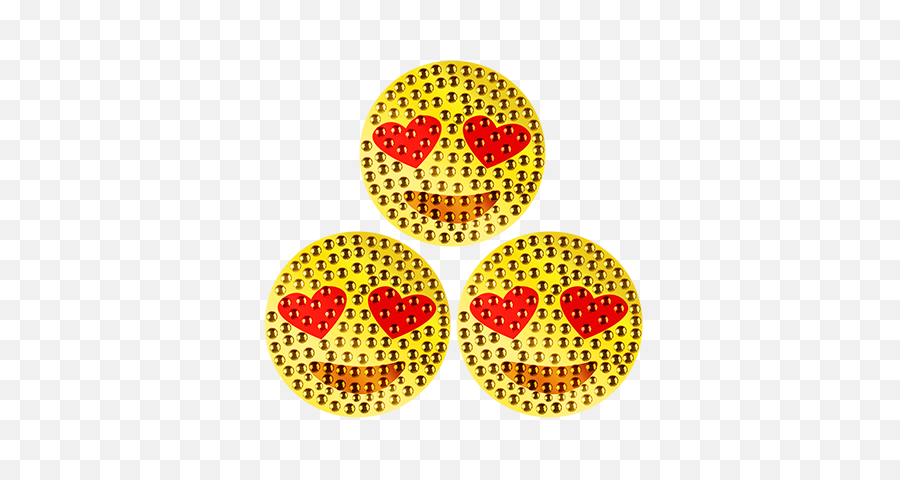 Download Heart Eye Emoji Rhinestone Sticker - Sticker Bling Rhinestone Png,Bling Png