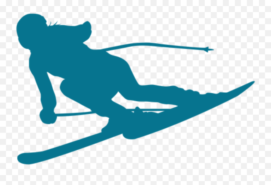 Alpine Skiing Winter Sport Vector - Female Ski Silhouette Png,Skiing Png