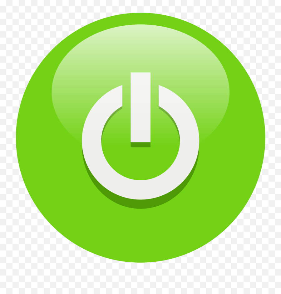 Green Power Button Symbol Icon Png - Green Power Button Icon,Green Button Png