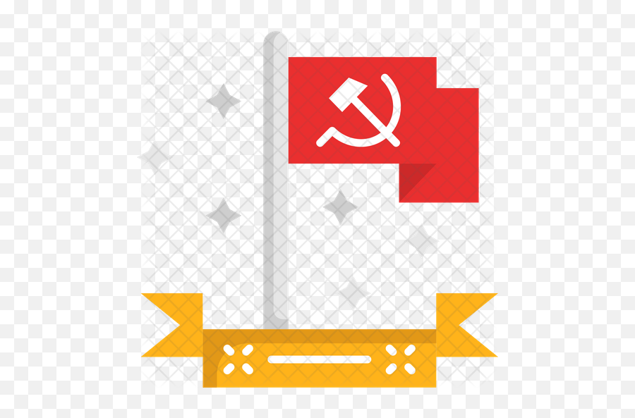 Communist Flag Icon Of Flat Style - Graphic Design Png,Communist Flag Png