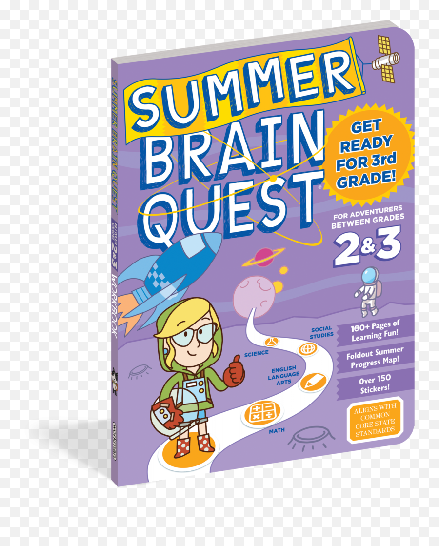 Summer Brain Quest Between Grades 2 U0026 3 - 9780761189183 Cartoon Png,Cartoon Brain Png