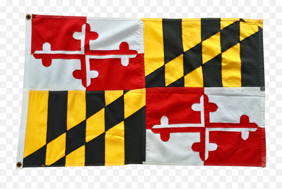 Vintage Maryland State Flag In Cotton - Maryland Cotton Flag Printed Png,Maryland Flag Png