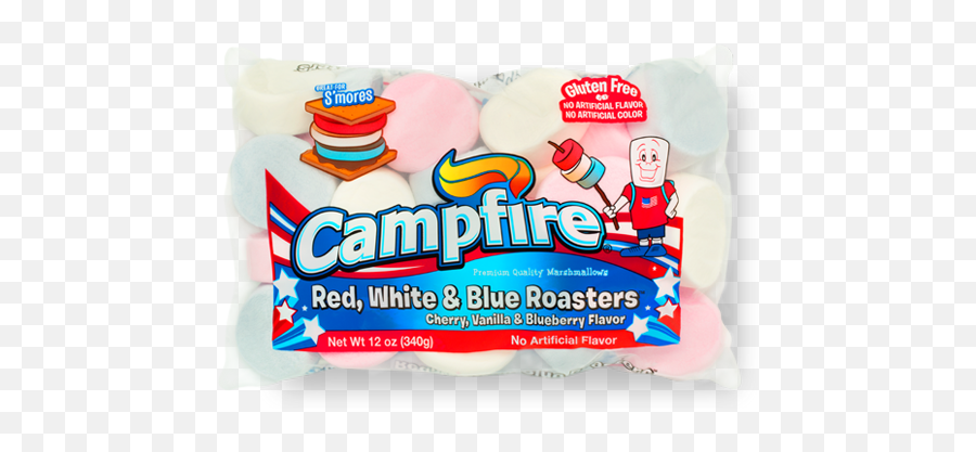 Red White U0026 Blue Roasters Campfire Marshmallows - Campfire Marshmallows Png,Marshmallows Png
