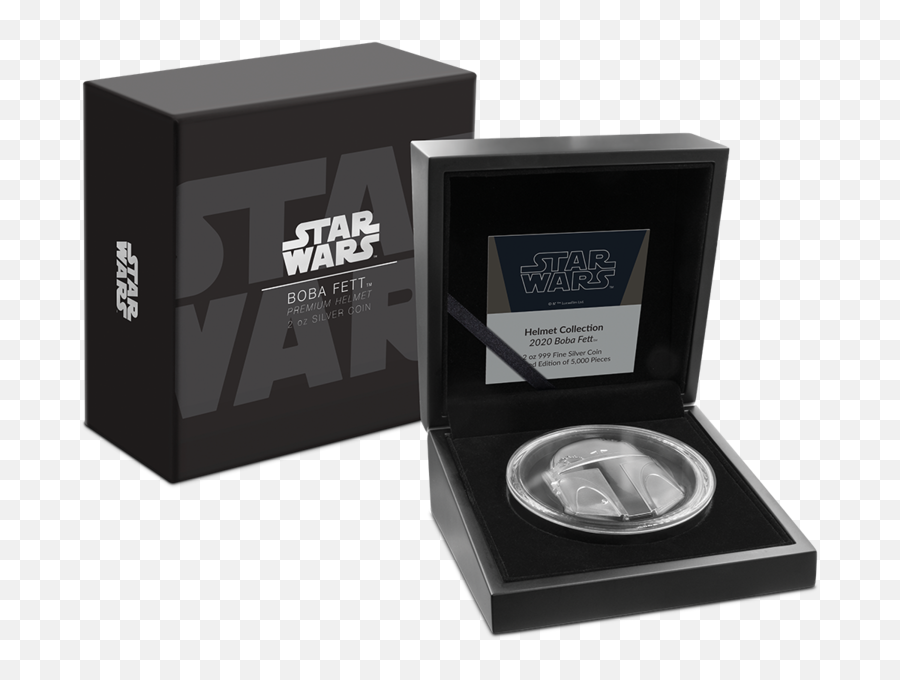 Boba Fett Ultra High Relief 2oz Silver - Boba Fett Helmet Coin Png,Boba Fett Helmet Png