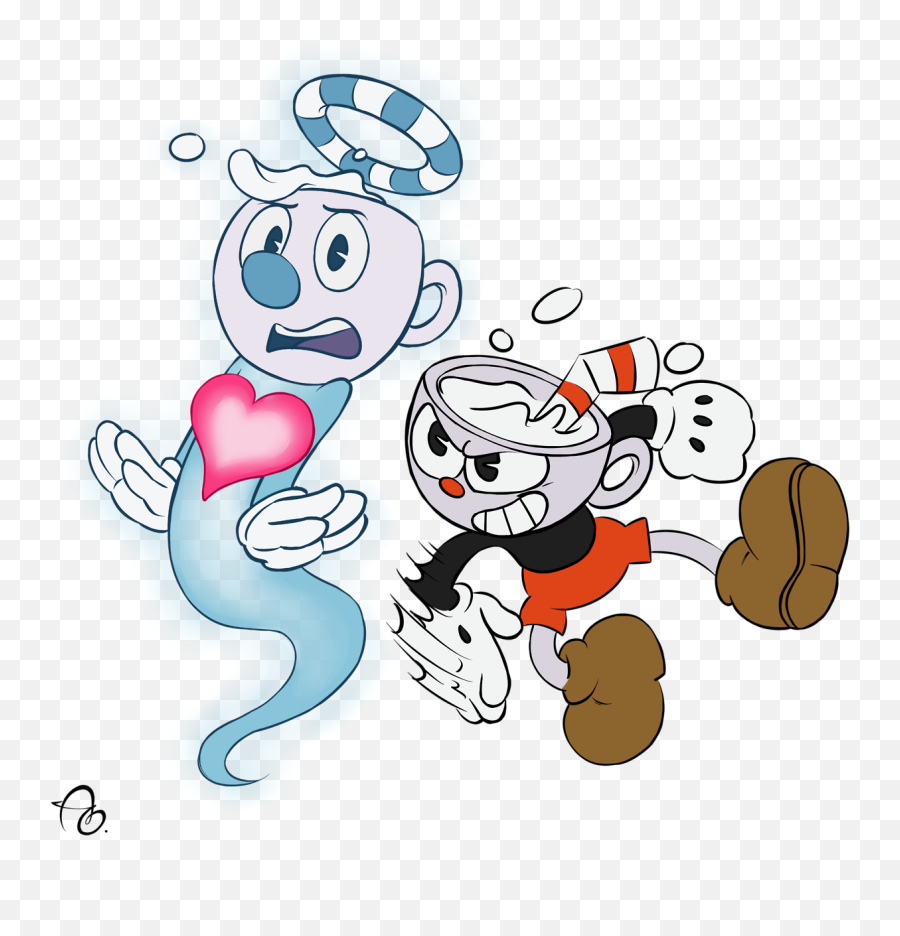 Bendy And The Ink Machine Cartoon - Cuphead And Mugman Fanart Png,Cuphead Transparent