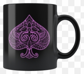Purple Ace Of Spades Playing Cards Symbol Poker Gambler Asexual Pride Coffee Mug - After This Hell Should Be Easy png