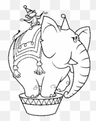 Download Elephant And Circus Monkey Coloring Page - Circus Lovely Png,Circus Elephant Png