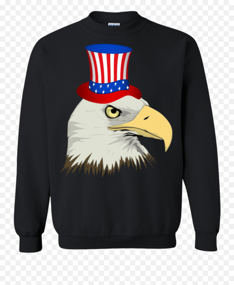 Download Hd Fun Eagle American Flag Hat Uncle Sam T Shirt - Eagle Head Png,American Flag Eagle Png