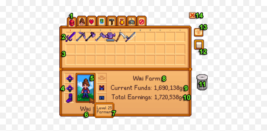 Inventory - Stardew Valley Inventory Sprites Png,Stardew Valley Desktop Icon