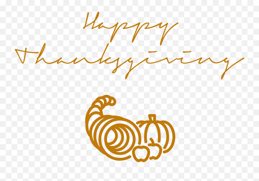 Signature Cornucopia Transparent Png - Happy Thanksgiving Email Signature,Thanksgiving Transparent Background