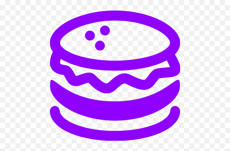 Violet Hamburger Icon - Free Violet Food Icons Food Icon Png Orange,What Is The Hamburger Icon