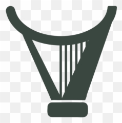 Flat Harp Silhouette Icon - Language png