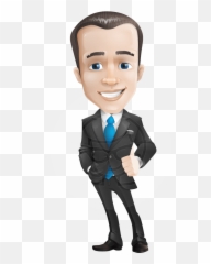 Vector Male Business Cartoon Character Graphicmama - Png