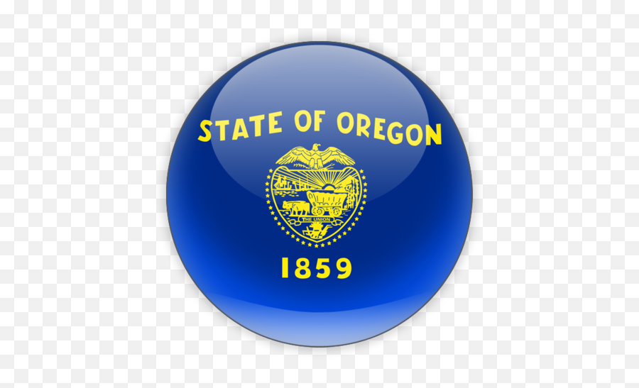 Round Icon Illustration Of Flag Ofu003cbr U003e Oregon - Oregon Government Png,Round Flag Icon